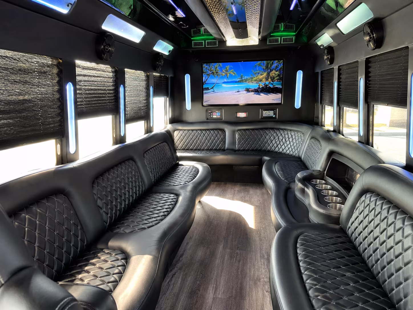 Jacksonville Birthday, Sweet 16, & Quinceañera Transportation party bus exterior