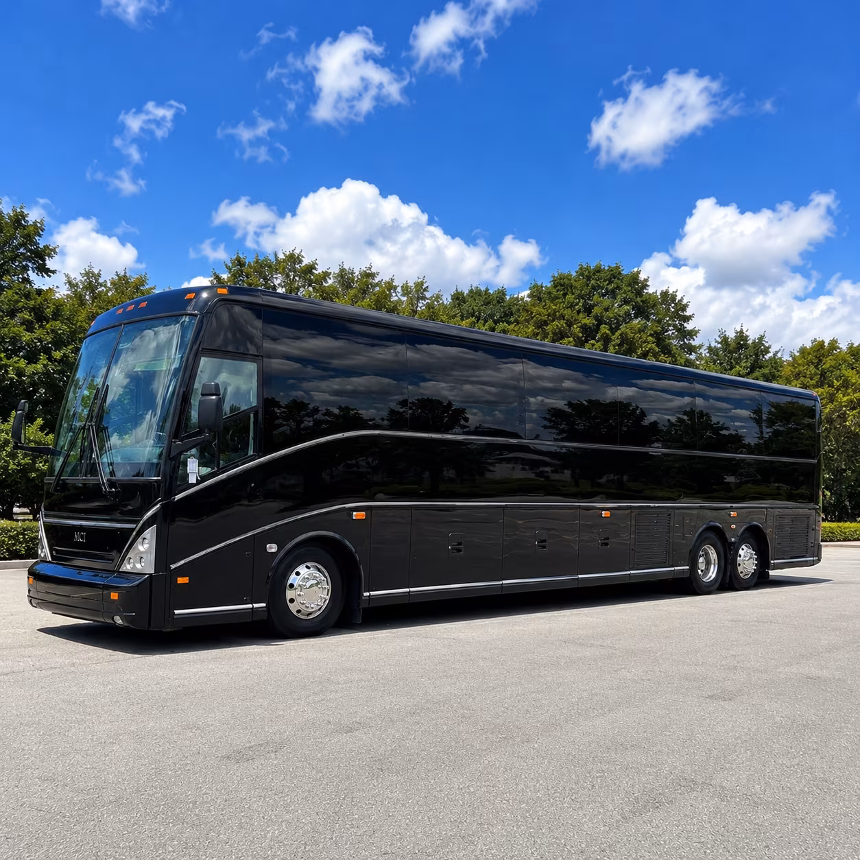 Jacksonville School Event Transportation party bus exterior